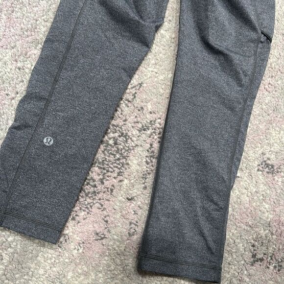 Lululemon Women’s Grey Speed Up Crop (21") Heathered Black Crop Leggings Sz 4 - Picture 7 of 8